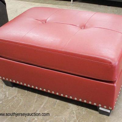  NEW Red Leather Decorator Ottoman

Auction Estimate $50-$100 â€“ Located Inside 