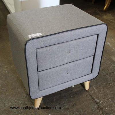  NEW Tweed Upholstered Decorator 2 Drawer Night Stand on Wood Legs with Hardware Located in the Drawers

Located Inside â€“ Auction...