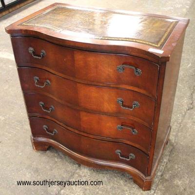  Mahogany Leather Top Serpentine Front 4 Drawer Bachelor Chest

Auction Estimate $100-$300 â€“ Located Inside 