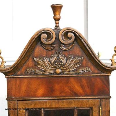  NICE “Maitland Smith Furniture” Burl Mahogany Banded and Inlaid Petite Display Cabinet with Bronze Feet and Bronze Finial

Auction...