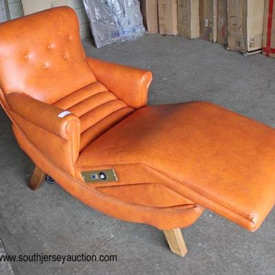  Mid Century Modern Orange Leather Chaise Lounge

Auction Estimate $200-$400 â€“ Located Inside 