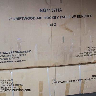  NEW 7 Foot Driftwood Air Hockey Table with Benches

Auction Estimate $300-$600 â€“ Located Inside 