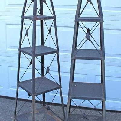  PAIR of Metal 4 Tier Decorative with Birds Display Shelves

Auction Estimate $100-$200 â€“ Located Out Front 