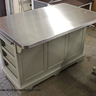  â€“ Very Nice â€“

NEW â€˜Universalâ€™ Stainless Steel Top Kitchen Island

with Seasoning Shelved Sides, Towel Bar, Over hang to allow...
