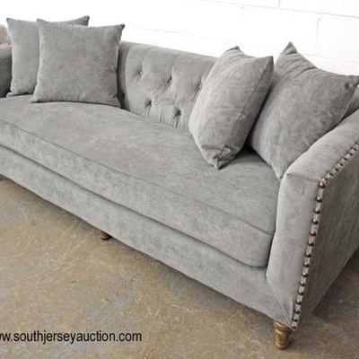  NEW Grey Upholstered Button Tufted Sofa with Pillows

Auction Estimate $300-$600 â€“ Located Inside 