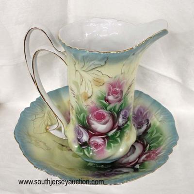  Hand Painted Pitcher with Under Plate

Auction Estimate $50-$100 â€“ Located Inside 