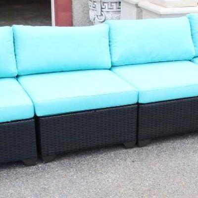  NEW Modular All Season Weather Resistant Wicker Style 4 Piece Sofa with Cushions

Located Inside â€“ Auction Estimate $200-$600 