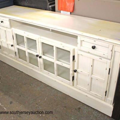  NEW Country Style Paint Decorated Media Credenza

Located Inside â€“ Auction Estimate $200-$400

  