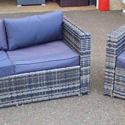  NEW 2 Piece All Weather All Season Weather Resistant Wicker Style Love Seat and Chair

Located Inside â€“ Auction Estimate $200-$400

  