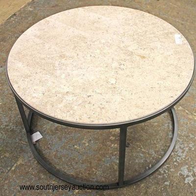  Round Marble Top Metal Base Coffee Table

Auction Estimate $100-$200 â€“ Located Inside 