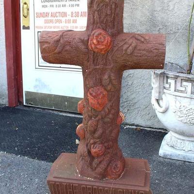 Cast Iron Painted Cross

Auction Estimate $100-$200 â€“ Located Out Front 