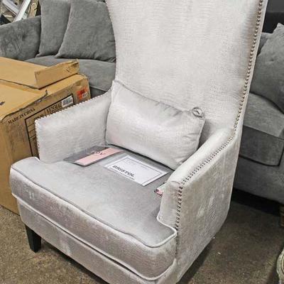  NEW Upholstered High Back and Tacked Wing Chair by â€œTOVâ€ Collection

Located Inside â€“ Auction Estimate $200-$400

  