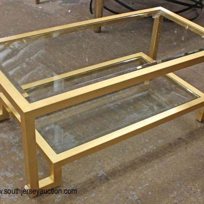  NEW Glass Top Metal Base 2 Tier Modern Design Coffee Table

Auction Estimate $100-$300 â€“ Located Inside 