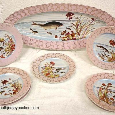  Antique Victoria Karlsband Austria â€œ8 Pieceâ€ Fish Plate Set with Platter

Located Glassware â€“ Auction Estimate $100-$300 