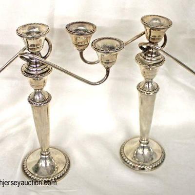  PAIR of Sterling Silver 3 Arm Candelabras

Auction Estimate $100-$200 â€“ Located Inside 