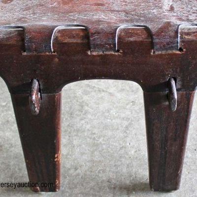  ANTIQUE Hand Tooled Leather Stool

Auction Estimate $50-$100 â€“ Located Inside 