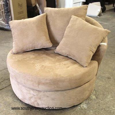 NEW Tan Upholstered Round Oversized Circular Lounge with Pillows

Auction Estimate $200-$400 â€“ Located Inside 