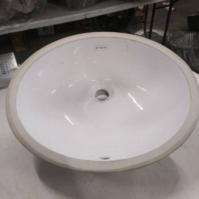 Ryker Egg Shaped Undermount White Sink.