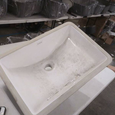 Ryker White Rectangle Undermount Sink.
