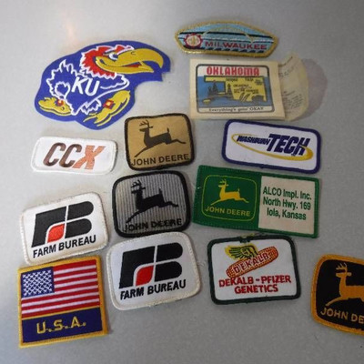 Patch collection, includes a JayHawk, John Deere a ...