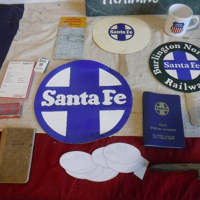 Various railroad items- Union Pacific and Santa Fe ...