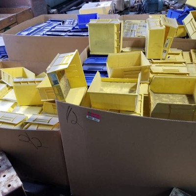 2 Pallets of Yellow and Blue Akro Bins