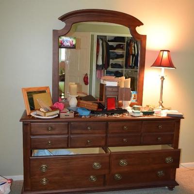 Dresser, Mirror, Lamp, Home Decor