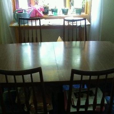 6 chairs and table