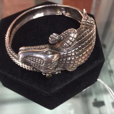 Sterling Silver Alligator Bracelet