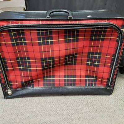 Red Plaid Suitcase