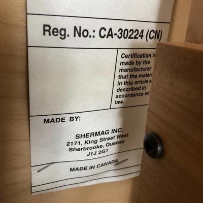 - Shermag Blonde Wood Glider w/Ottoman - $75