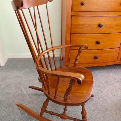 - Nichols & Stone Old Pine Windsor Rocker - $155