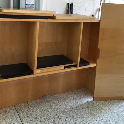 - "Jesper" Solid Maple Modular Sectional Desk w/Inlay Top 
	Corner Unit w/Low Hutch - $250 (43W  48L) 
	Side Extension Table...