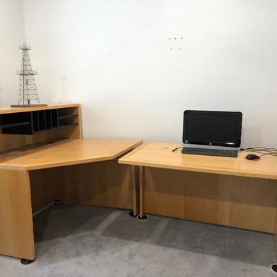 - "Jesper" Solid Maple Modular Sectional Desk w/Inlay Top 
	Corner Unit w/Low Hutch - $250 (43W  48L) 
	Side Extension Table...