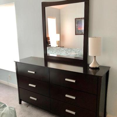 - "Coaster" Espresso 6 Piece Queen Bedroom Set - $450 
	(Buy the Full Set and Save $25 !)
	Includes: Headboard w/Platform Frame...
