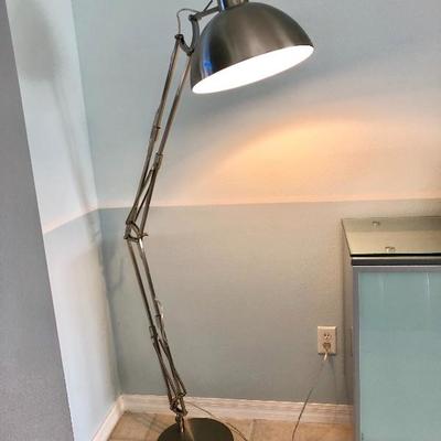 - Brushed Nickel Adjustable Multi-joint Floor Lamp - $120
