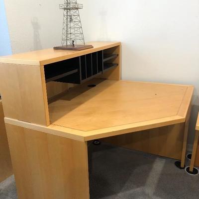 - "Jesper" Solid Maple Modular Sectional Desk w/Inlay Top 
	Corner Unit w/Low Hutch - $250 (43W  48L) 
	Side Extension Table...