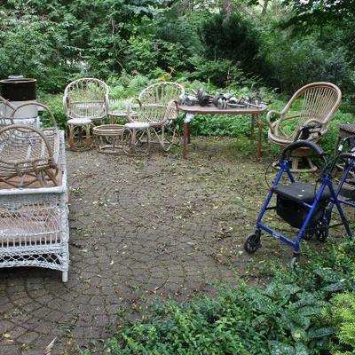 Old Raton Furniture Chairs, Tables  & Love Seat & Old Wicker Furniture 