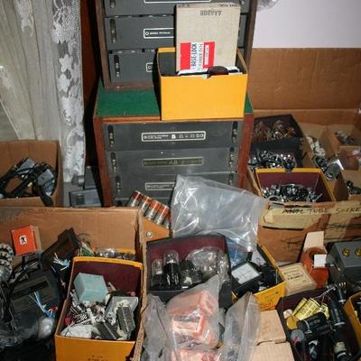 Vintage Electronics & Radio Repair Parts Mostly NEW & NOT USED PULLED FROM ATTIC 