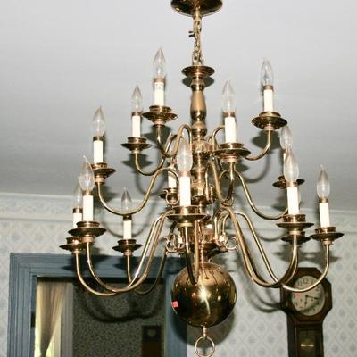 Nice Polished Brass Traditional Chandelier