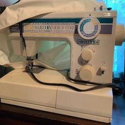 White Portable Sewing Machine Ready for a NEW Adventure 