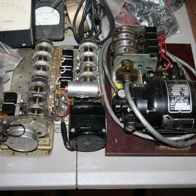 Vintage Electronics & Radio Repair Parts Mostly NEW & NOT USED PULLED FROM ATTIC  Old Counters & Powered Switches 