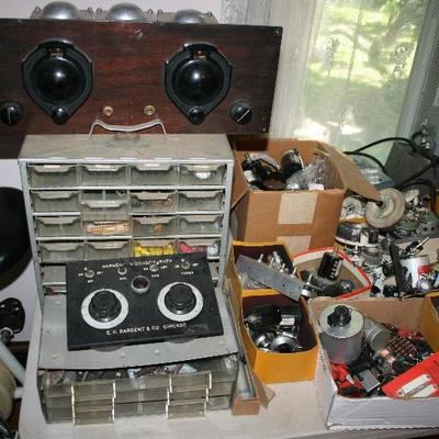 Old Atwater Kent Radio Parts and More Electrnoics  