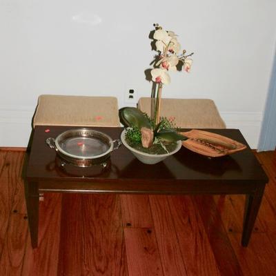 Dark Wood Modern Wooden Coffee Table 