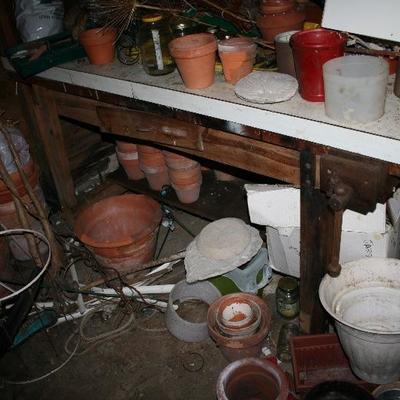 Old CARPENTER WORKBENCH with VISES
