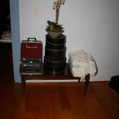 Old Manual Type Writer, C.1950's Nesting Hat Boxes 