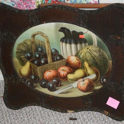 Victorian Era Fruit Moitf Framed 