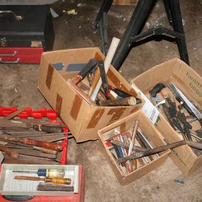 Boxes of hand tools 
