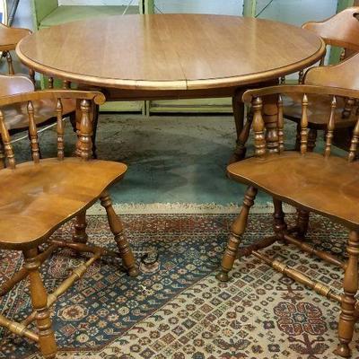 Vtg Maple Table & Chairs