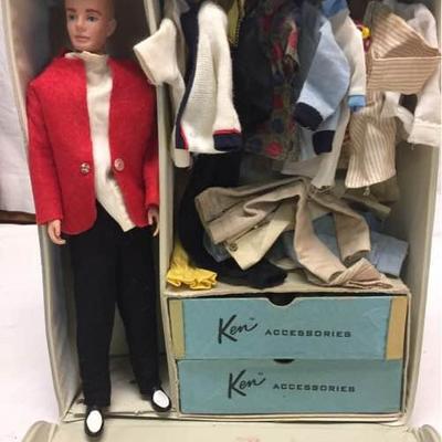 Vtg Ken Doll, Case, Accessories